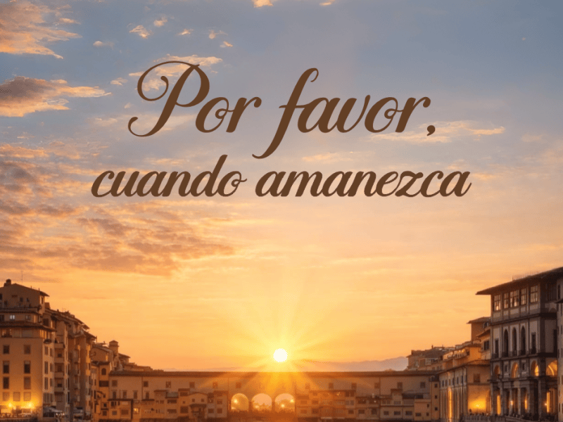 POR FAVOR, CUANDO&nbsp;AMANEZCA